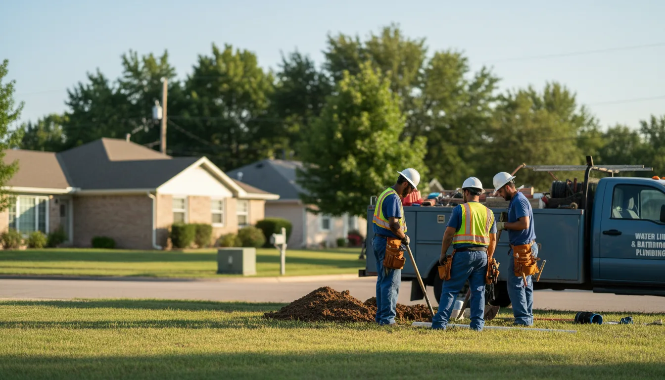 Residential water line and bathroom plumbing service in Castile, NY